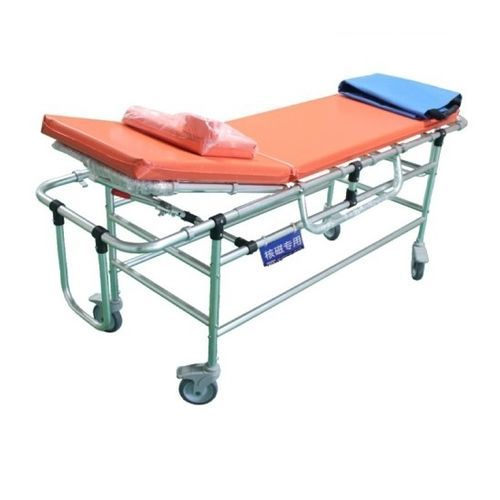 Barella con carrello per MRI - Shandong Hongxinyu Medical Technology Co., Ltd. - manuale / a 2 sezioni / con barriere laterali