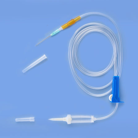 Set di infusione con filtro per la prevenzione della contaminazione da particelle - Browndove Healthcare Private Limited - con rubinetto / con camera di gocciolamento