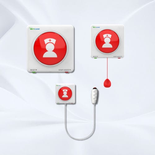 Sistema di chiamata infermiera da bagno - WLS-PB2-HS1 - BitCare SG - per letto / portatile / pulsanti antipanico