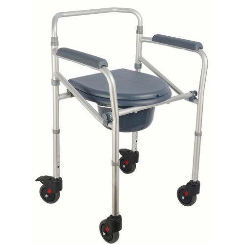 Sedia da toilette con rotelle - 2171 - WALKING STICKS INT. S.L. - con secchio / ad altezza regolabile / pieghevole