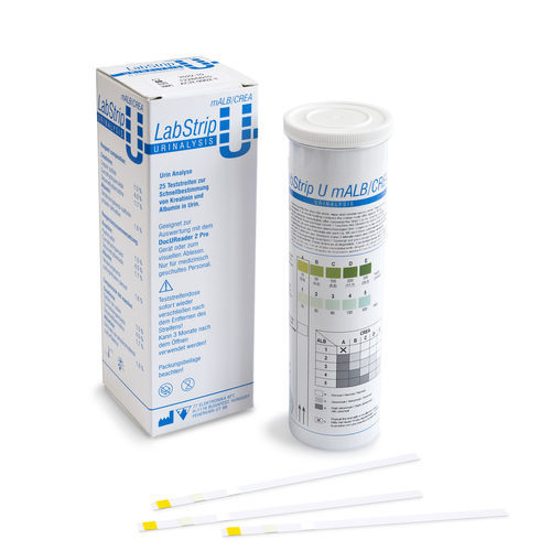 Striscia analitica multiparametrica - LabStrip U mALB - 77 Elektronika - di albumina / per microalbuminuria / di creatinina
