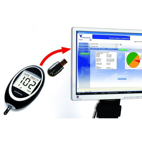 Sistema di gestione dati del paziente - LiteLink - 77 Elektronika - della glicemia / con connessione wireless