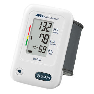 Sfigmomanometro elettronico automatico - UB-525 - A&D Company, Limited - per polso / con bracciale integrato