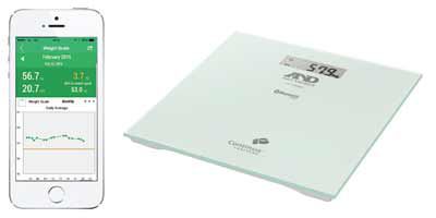 Bilancia pesapersone elettronica - UC-352BLE - A&D Company, Limited - compatta / con connessione wireless