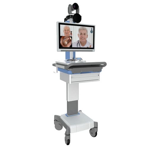 Carrello per telemedicina per videoconferenza - AMiS-72 - ADVANTECH - ad altezza regolabile / con cassetti