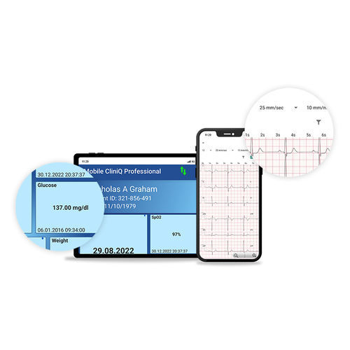 Applicazione android per ECG - Mobile-CliniQ® - Aerotel Medical Systems - di monitoraggio / di registrazione / di cuore