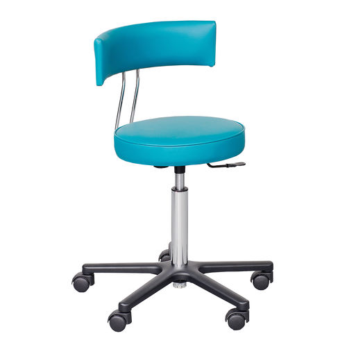 Sgabello per ambulatorio - DS-1000/RLLG - AGA Sanitätsartikel - ad altezza regolabile / girevole / con schienale