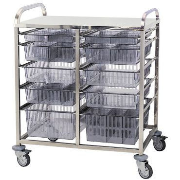 Carrello portamedicinali - Agencinox - di trasporto / in acciaio inossidabile / con ripiano