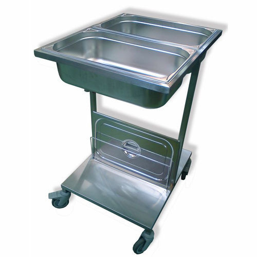 Carrello di sterilizzazione - Agencinox - in acciaio inossidabile / con piano di appoggio / con vaschetta