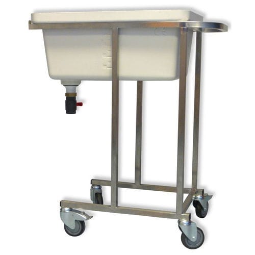 Carrello medico - Agencinox - di pulizia / in acciaio inossidabile / con piano di appoggio