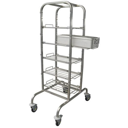 Carrello medico - Agencinox - per uso generale / multifunzione / in acciaio inossidabile
