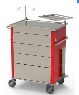 Carrello di emergenza - Hygiène + - Agencinox - per apparecchio / per defibrillatore / in alluminio