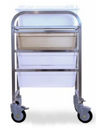 Carrello di sterilizzazione - Agencinox - per materiale sterile / per contenitori di sterilizzazione / per apparecchio