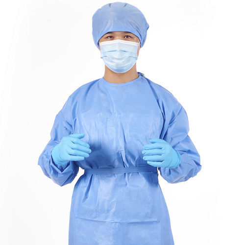 Camice chirurgico unisex - Allmed Medical Products   - in tessuto non tessuto / traspirante / blu
