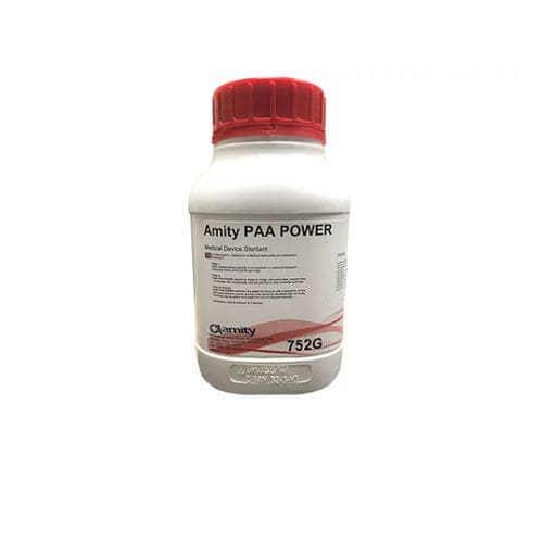Disinfettante per strumenti chirurgici - PAA POWER - Amity International - per endoscopi / in polvere / 750 ml