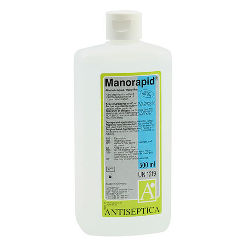 Soluzione idroalcolica 500 mL - MANORAPID® R.F.U. - ANTISEPTICA - 100 mL / 150 mL