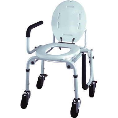 Sedia da toilette con braccioli - APC-7101-1 - Apex Health Care - con rotelle / con apertura igienica