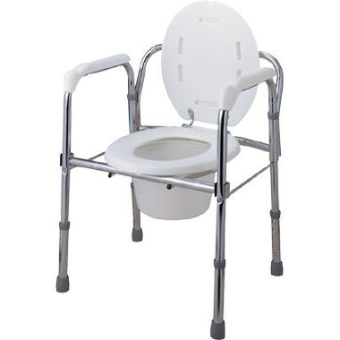 Sedia da toilette con braccioli - APC-7100 - Apex Health Care - con secchio / con apertura igienica / pieghevole
