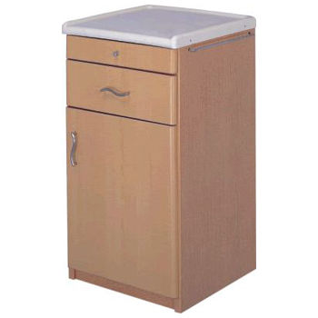 Comodino con rotelle - APC-8043 - Apex Health Care - con cassetti / con armadietto
