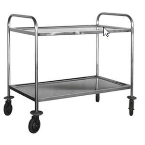 Carrello di trasporto - CS - ARCANIA DEPARTMENT SOFINOR - di servizio / in acciaio inossidabile / 2 ripiani