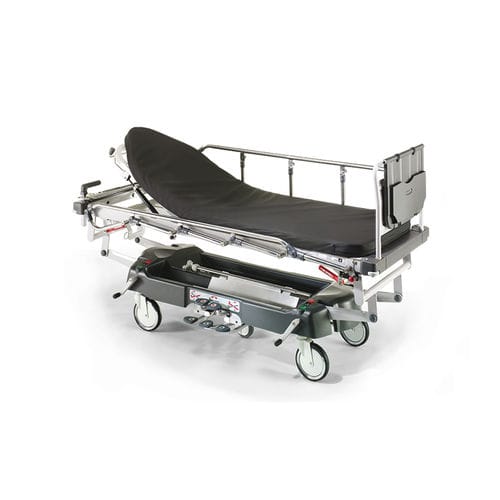 Barella con carrello da trasporto - Lifeguard® 50 - Arjo - di emergenza / idropneumatica / ad altezza regolabile