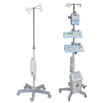 Asta portaflebo con rotelle - AS  - Ascor - 4 ganci / in acciaio inossidabile