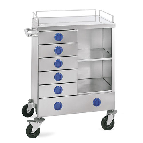 Carrello medico - AT-OS   - di trasporto / per medicazione / in acciaio inossidabile