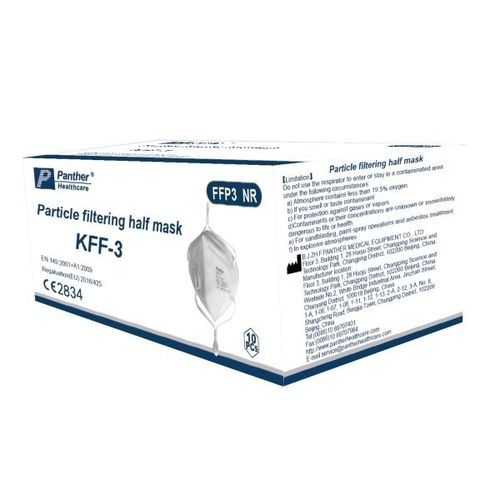 Mascherina di protezione FFP3 - KFF-3 - Panther Healthcare - con valvola di espirazione / a coppa / bianca