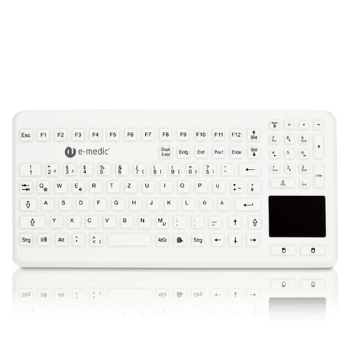 Tastiera medicale con touchpad - 2006723s - Baaske Medical - in silicone / impermeabile / igienica