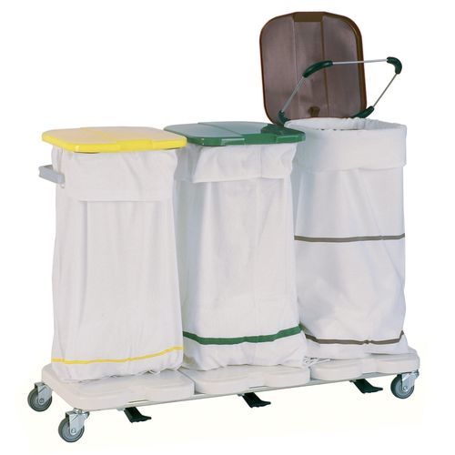 Carrello portabiancheria per sacchi sporchi - 3840 CR - Alvi - medico / da trasporto / con pedale