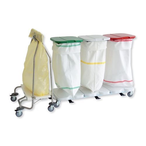 Carrello portasacchi per sacchi sporchi - XA0312 - Alvi - ospedaliero / 4 sacchi / in acciaio inossidabile