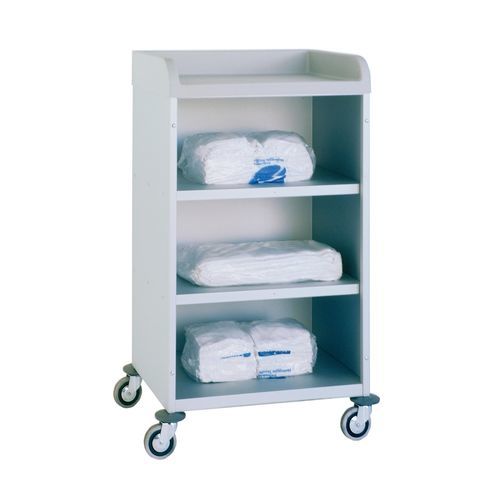 Carrello portabiancheria per sacchi puliti - 3950/2 CR - Alvi - medico / da trasporto / 3 ripiani
