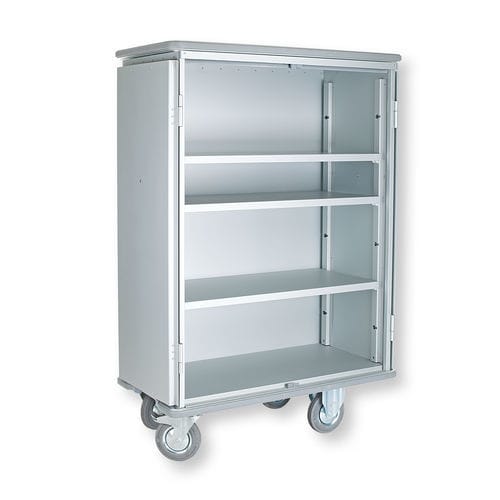 Carrello portabiancheria per sacchi puliti - 1600/055 CR - Alvi - medico / da trasporto / 3 ripiani