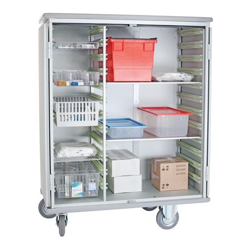 Armadio per ospedale - 3150 CR - Alvi - con ripiano / con rotelle / con cestello