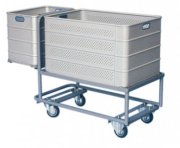Carrello portabiancheria medico - 1275 CR - Alvi - da trasporto / con porta