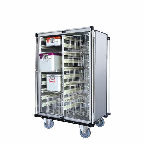 Carrello medico - 8170 CR - Alvi - per uso generale / di trasporto / in acciaio inossidabile