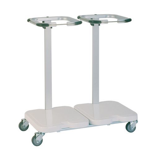Carrello portabiancheria per sacchi sporchi - 3835 CR  - Alvi - medico / da trasporto / 2 sacchi