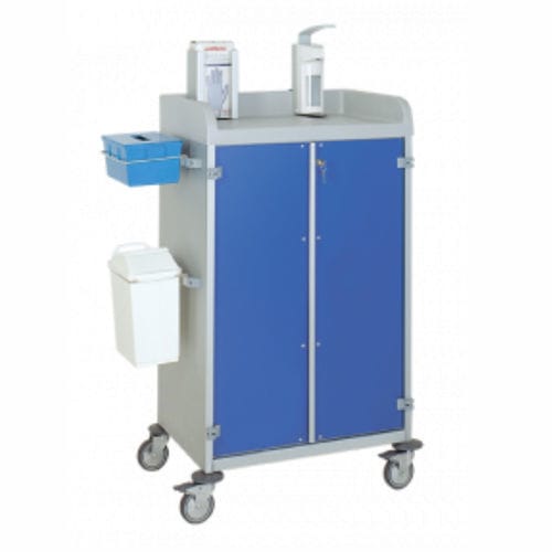 Carrello medico - 3955/2 CR - Alvi - per uso generale / per trattamenti / in alluminio anodizzato
