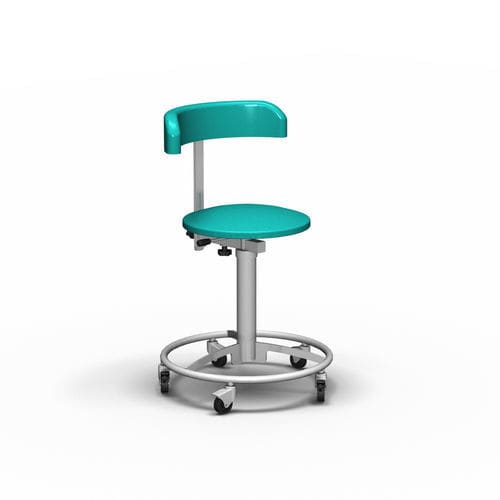 Sgabello per struttura sanitaria - 2-043 - ALVO Medical - ad altezza regolabile / pneumatico / con schienale