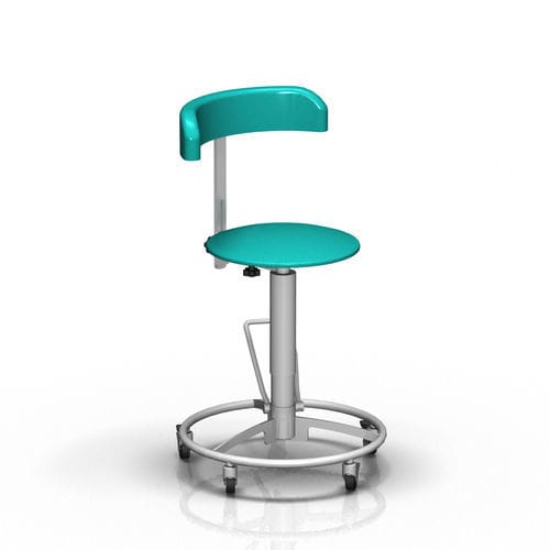 Sgabello per struttura sanitaria - 2-044 - ALVO Medical - ad altezza regolabile / idraulico / con schienale