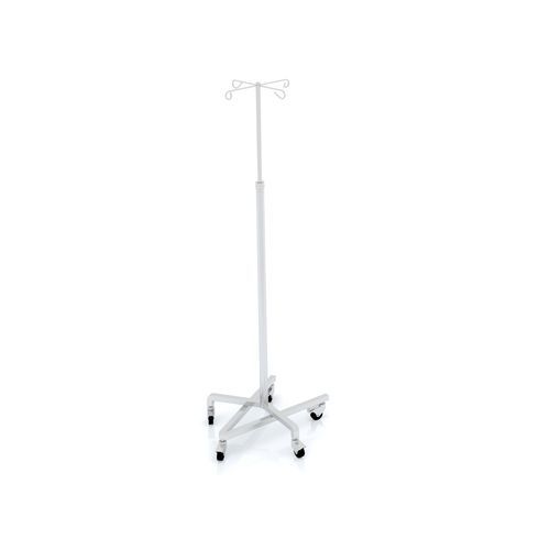Asta portaflebo con rotelle - 2-020 - ALVO Medical - 4 ganci / 2 ganci / in acciaio inossidabile