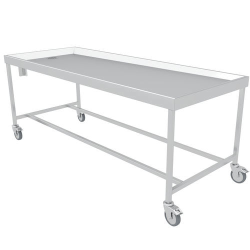 Tavolo di lavaggio salme - N3-002 - ALVO Medical - rettangolare / mobile / in acciaio inossidabile