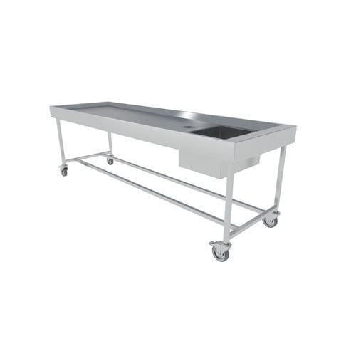 Tavolo per autopsia di lavaggio salme - N4-002 - ALVO Medical - per medicina legale / mobile / rettangolare