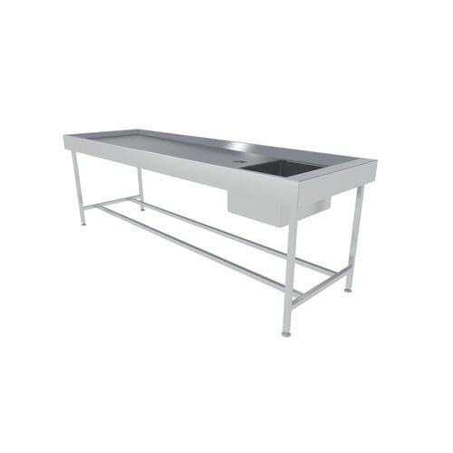 Tavolo per autopsia di lavaggio salme - N4-001 - ALVO Medical - per medicina legale / rettangolare / con lavandino