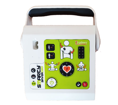 Defibrillatore esterno didattico - SMARTY SAVER GEO - A.M.I. ITALIA - semiautomatico / con monitor ECG