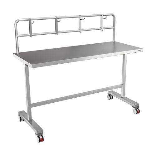 Tavolo da lavoro - 822X32 - Bawer - rettangolare / su rotelle