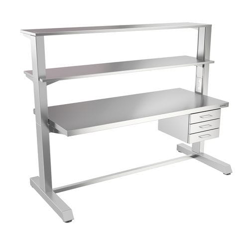 Tavolo da lavoro - 822T52 - Bawer - rettangolare / in acciaio inossidabile