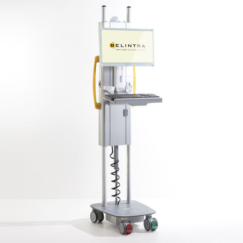 Carrello informatico con batteria - Roll-IT V22 - Belintra - ad altezza regolabile