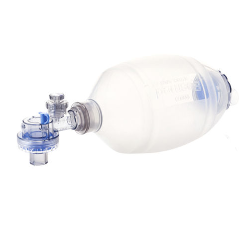 Rianimatore manuale per interventi di emergenza - RE-24140 - Besmed Health Business  - in silicone / riutilizzabile / con maschera