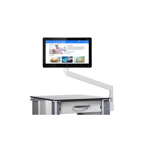 Braccio di supporto per terminale multimediale - GFK - ConnectedCare GmbH - comodino / in acciaio inossidabile
